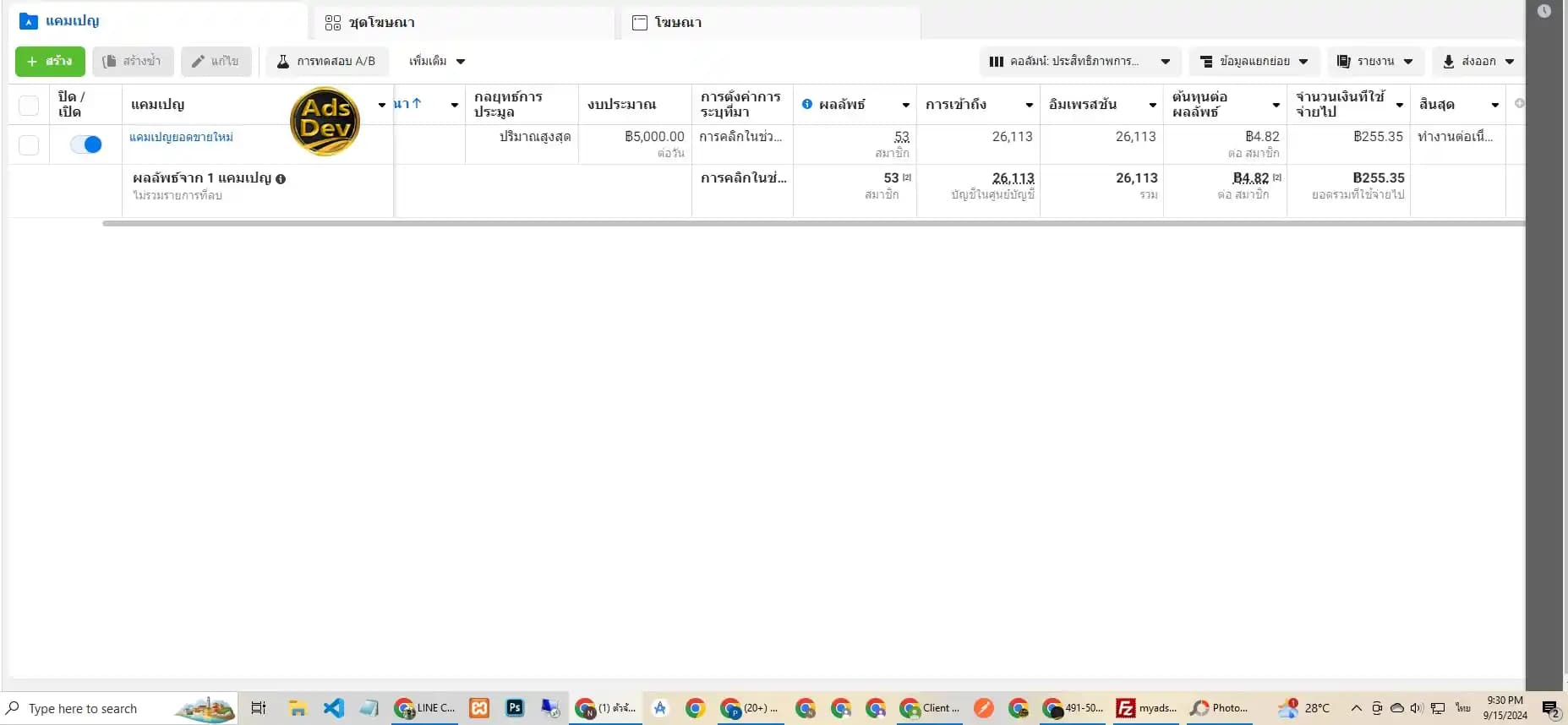 ผลงาน Facebook Ads: h0104
